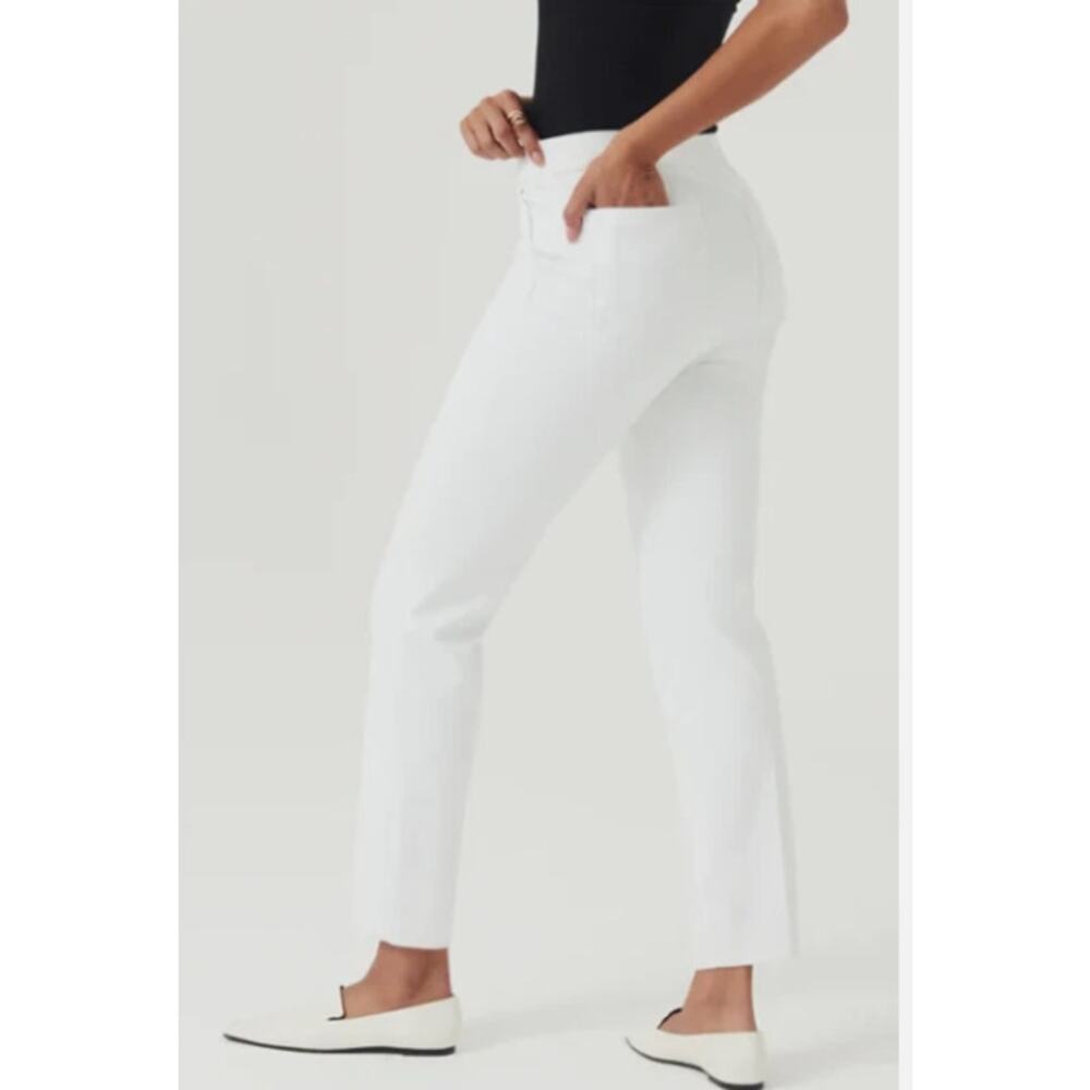 Spanx On-The-Go Slim Straight Pant in Classic White Med